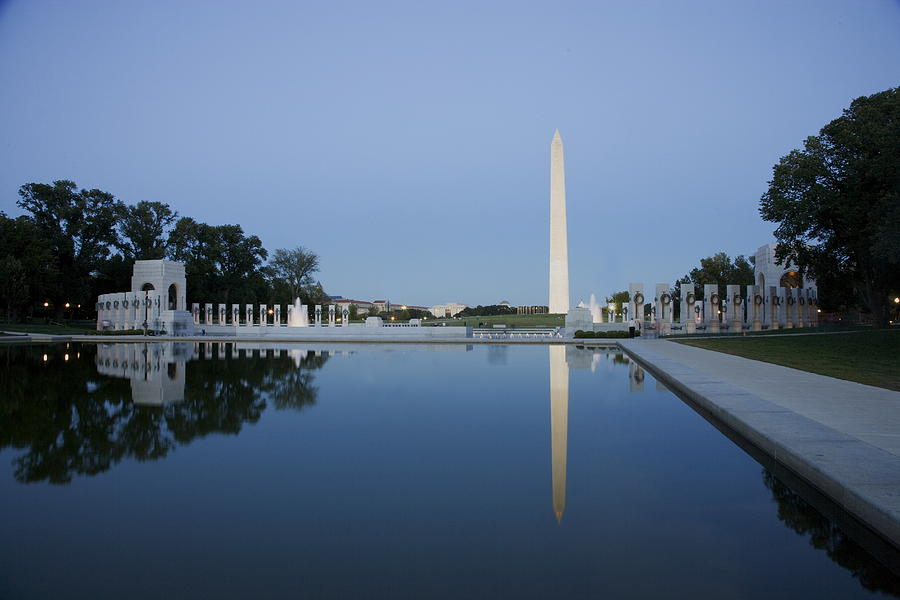 Reflection Pool on the National Mall with the Washinton Monument Photograph by Boyd Carter