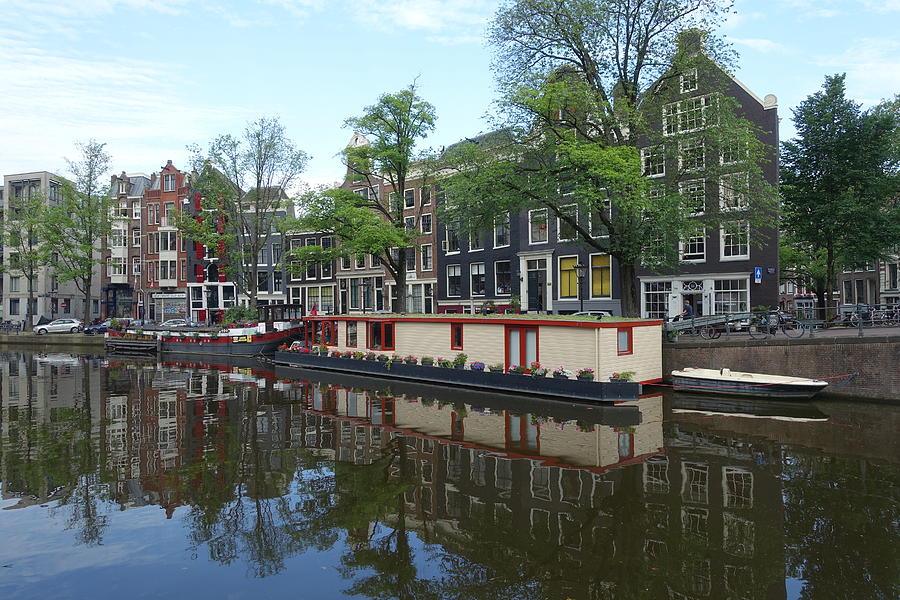 Reflections along Prisengracht Canal Amsterdam Photograph by Patricia Caron