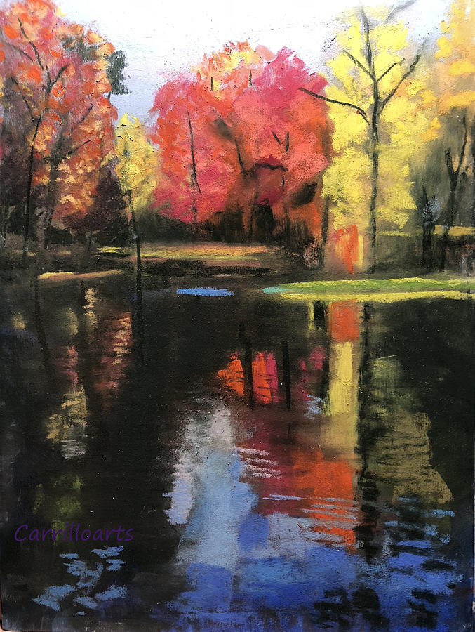 Reflections at Meramec Springs Painting by Ruben Carrillo
