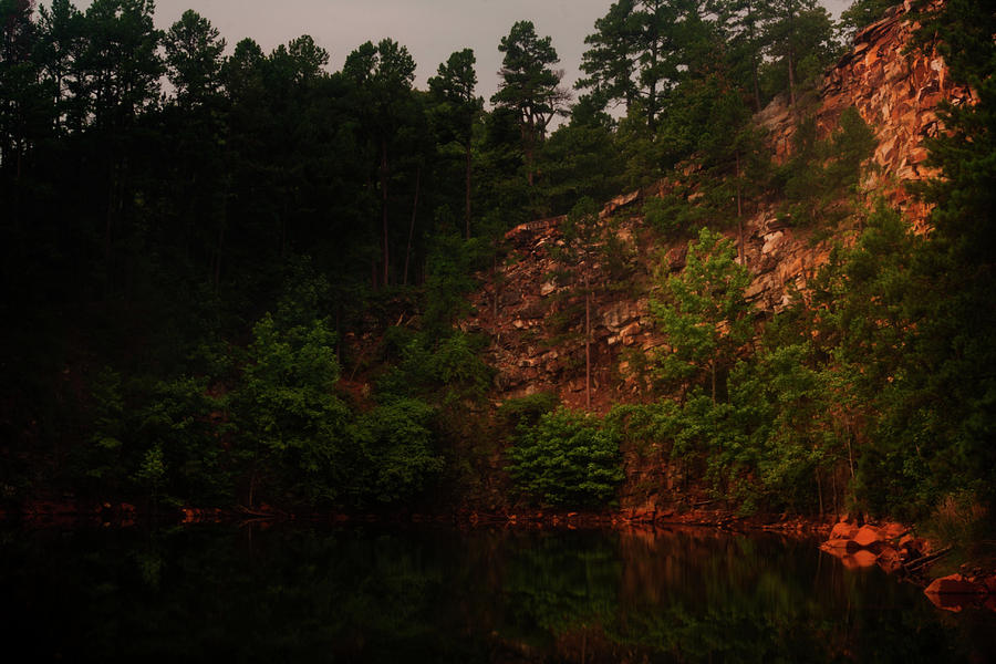 Reflections at Pinnacle Mountain State Park Photograph by Eugene Campbell