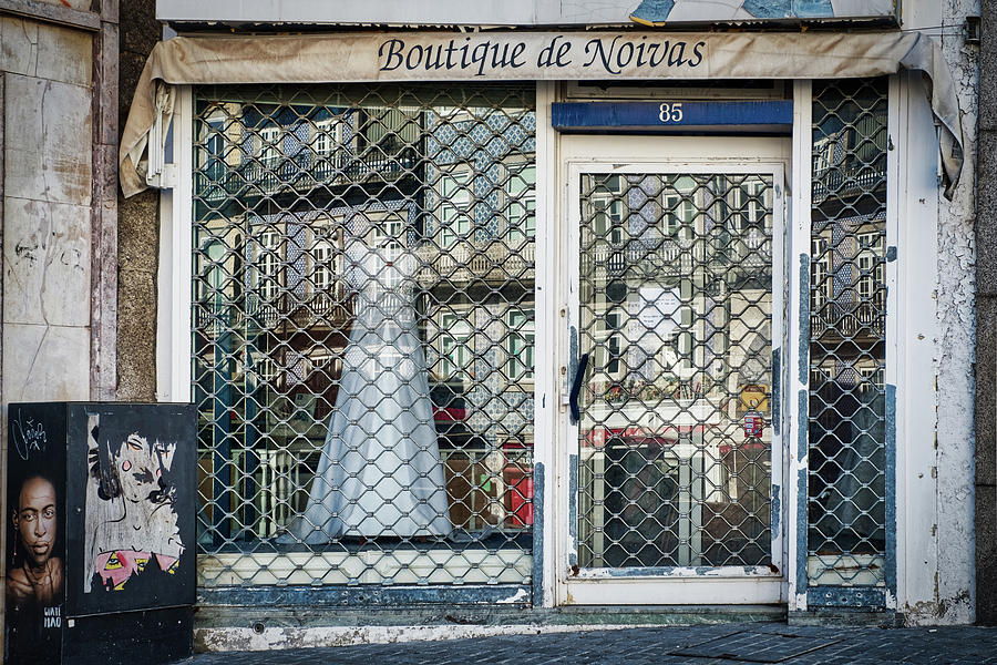 Reflections in a Porto Boutique - Portugal Photograph by Stuart Litoff
