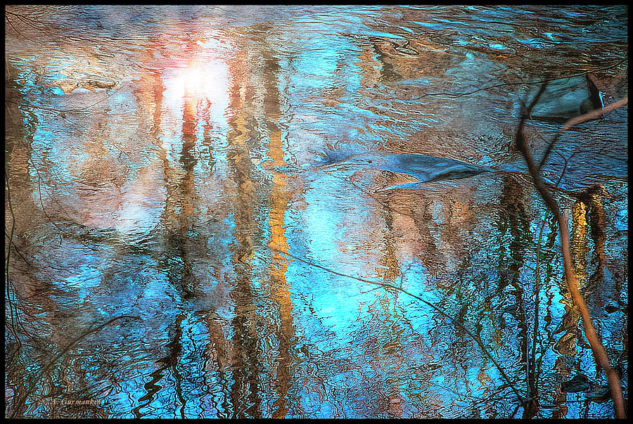 Reflections in a Winter Stream Photograph by A Macarthur Gurmankin
