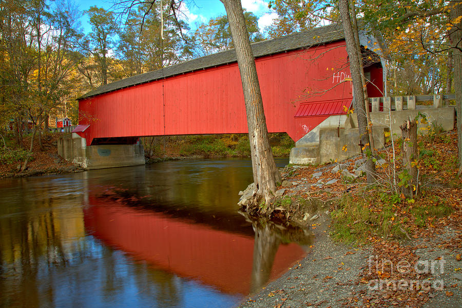 Reflections In The New Yok Battenkill River Photograph by Adam Jewell