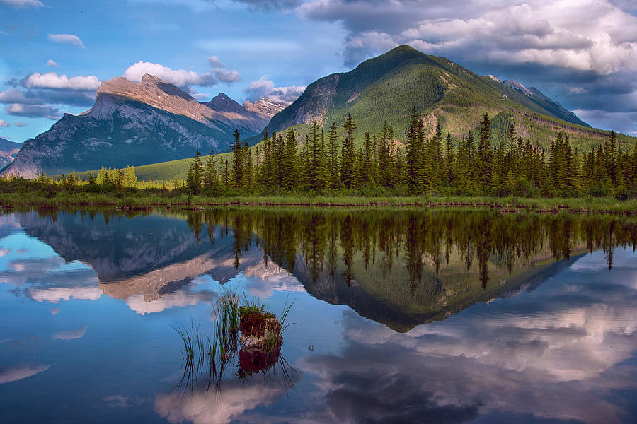 Reflections in Vermillion Lakes, Banff National Park Canada 4 Photograph by Dave Dilli