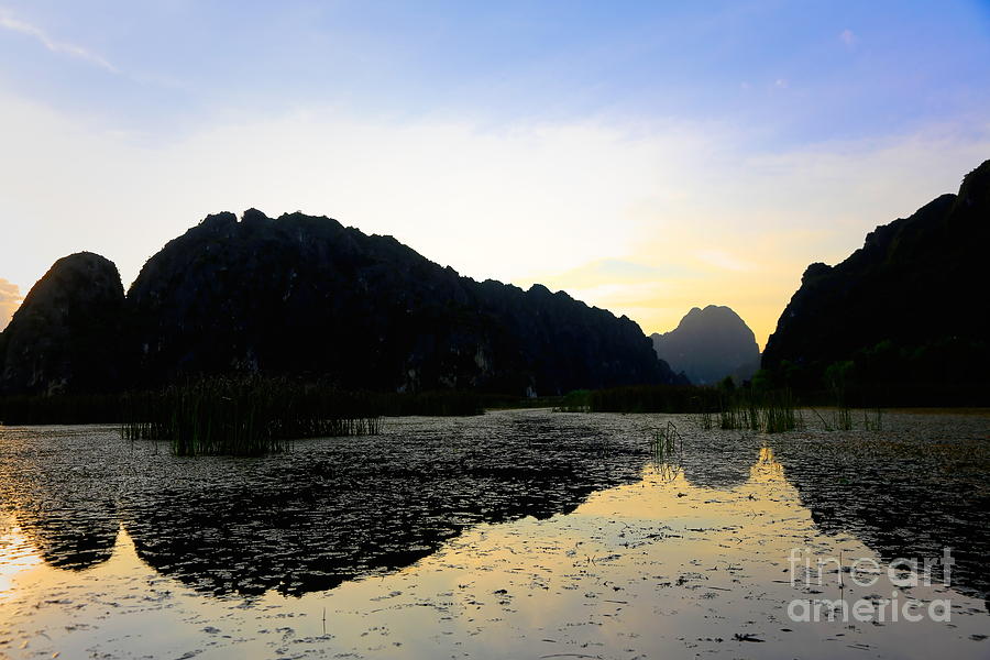 Reflections Lake Van Long Vietnam  Photograph by Chuck Kuhn
