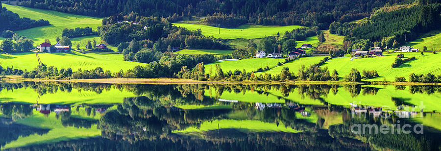 Reflections near Oppheim, Norway Photograph by Henk Meijer Photography