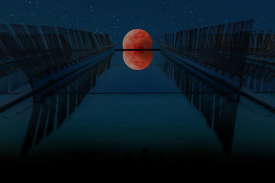 Reflections Of A Blood Moon Photograph