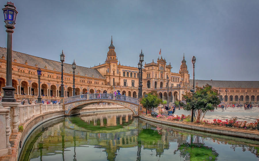 Reflections of Architecture in Seville Photograph by Marcy Wielfaert