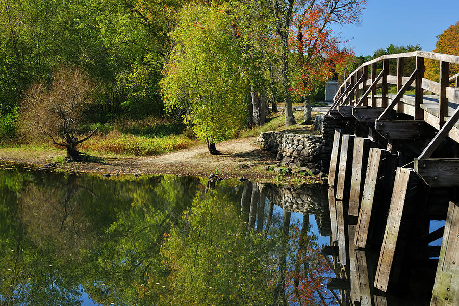 Reflections of Autumn Concord Massachusetts Photograph by Luke Moore