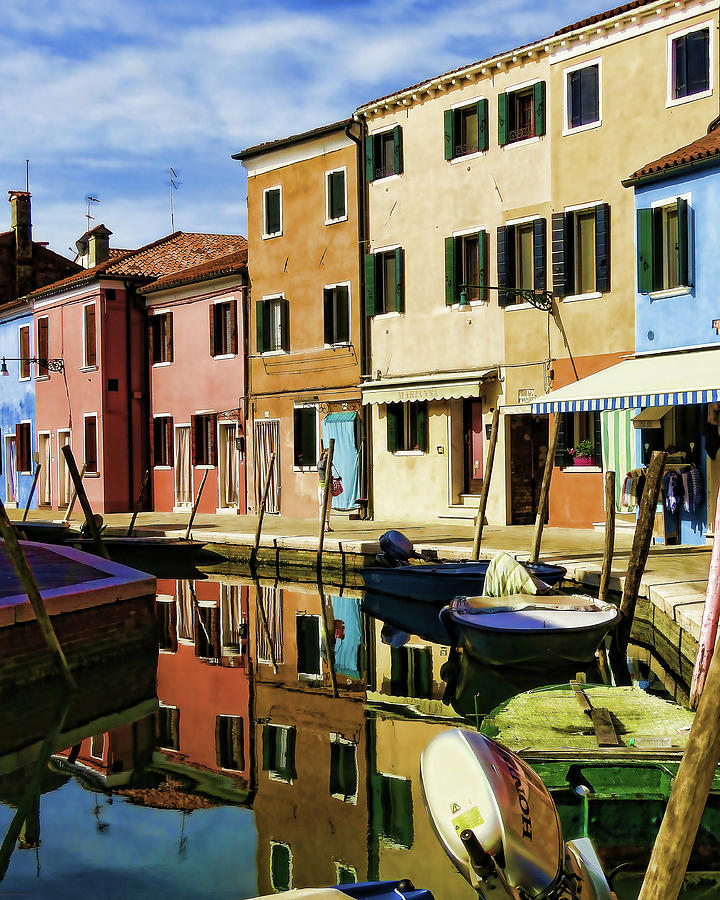 Reflections Of Burano Italy 2 Photograph by Helaine Cummins