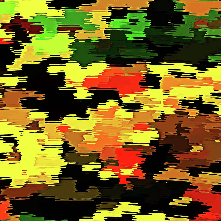 Abstract Digital Art - Reflections Of Fall Camo by David Manlove