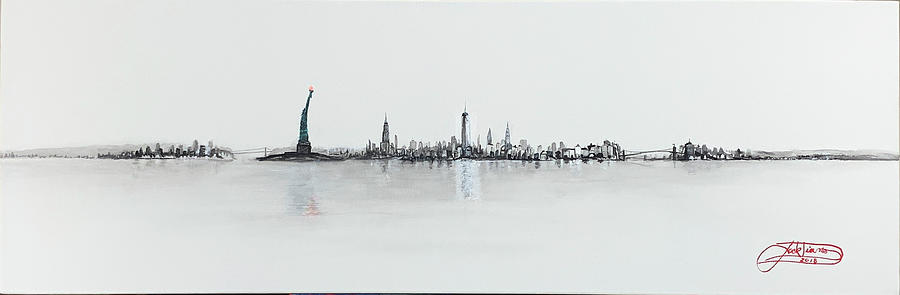 New York City Painting - Reflections Of Freedom by Jack Diamond
