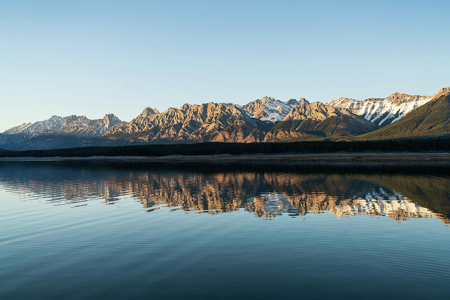 Reflections Of Kananaskis Mountains In Lower Kananaskis Lakes ...