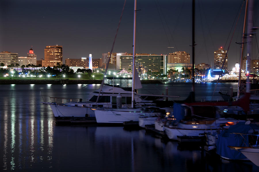 Reflections Of Long Beach Photograph by Mitch Diamond