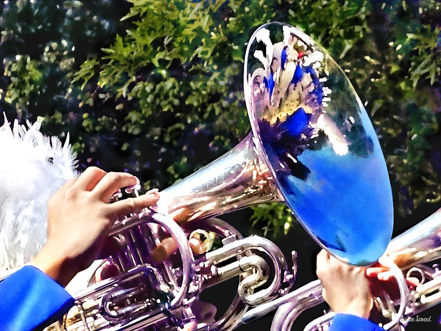 Reflections on a Baritone Horn Photograph by Susan Savad
