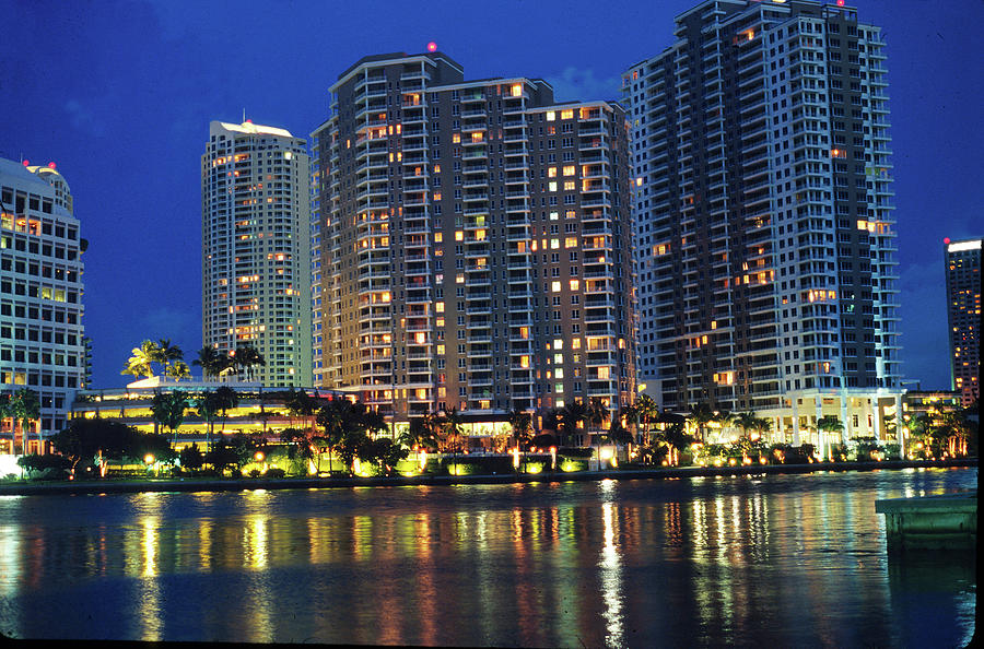 Reflections on Biscayne Bay in Miami Photograph by Carl Purcell - Fine ...