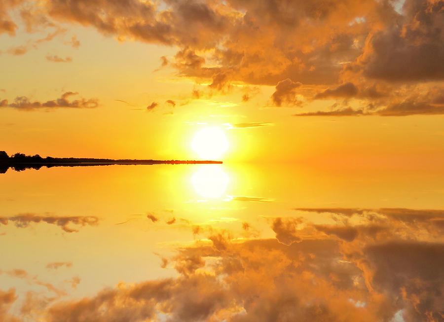 Sunset Photograph - Reflective Sunset 3 by Joan Stratton