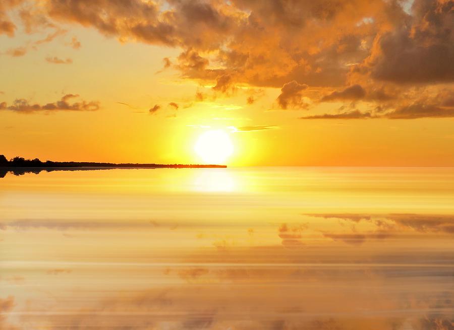 Reflective Sunset 4 Photograph by Joan Stratton