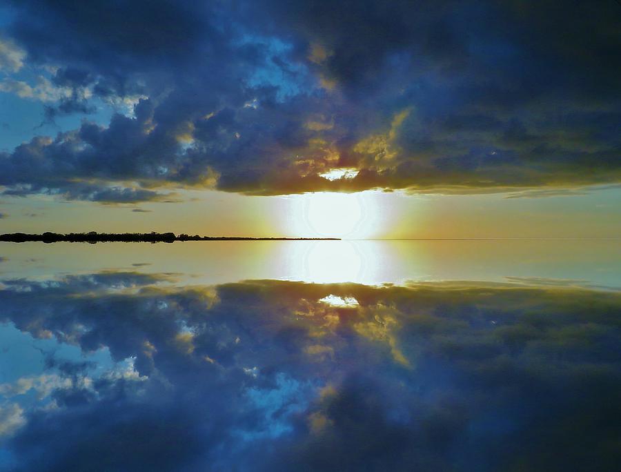 Reflective Sunset Mission to Gulf Photograph by Joan Stratton - Fine ...