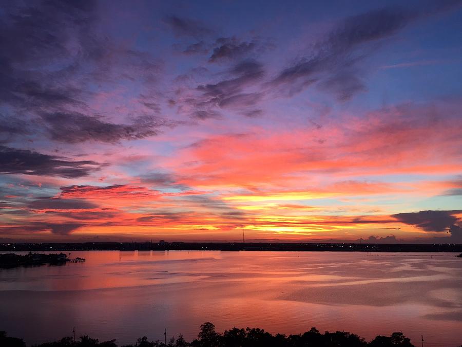 Reflective Sunset Photograph By Carolyn Hall - Pixels