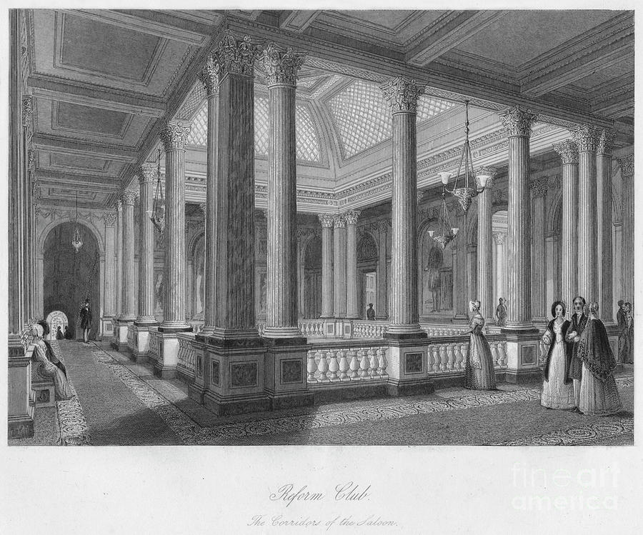 Reform Club. The Corridors Of The Saloon Drawing by Print Collector