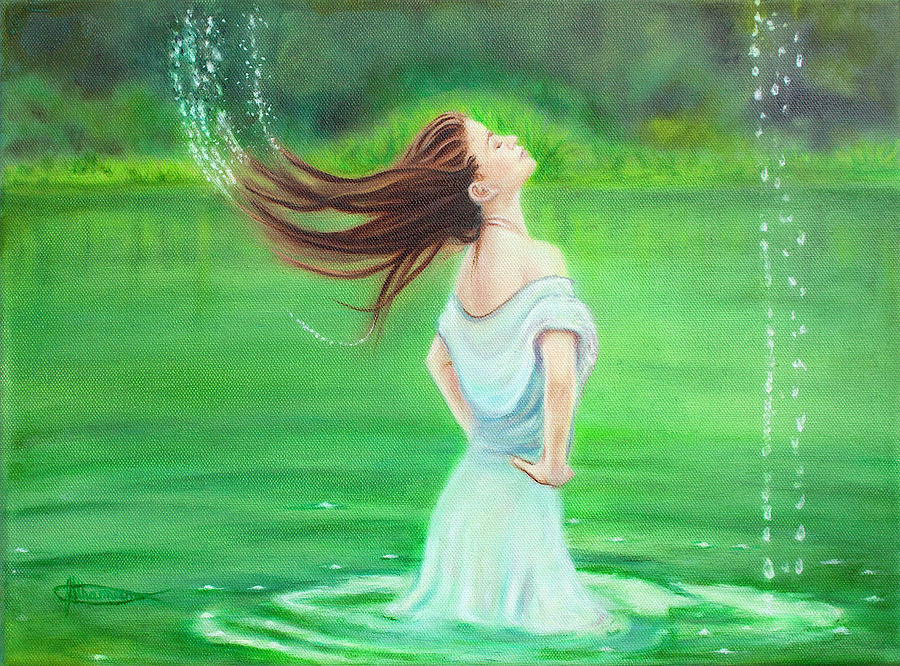 Woman Painting - Refreshed by Jeanette Sthamann