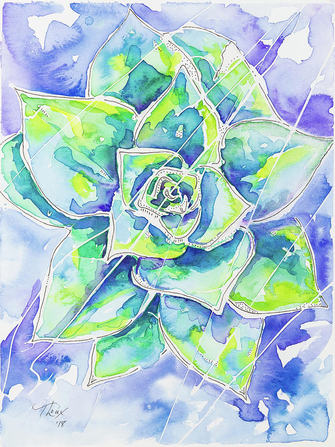 Succulent Mixed Media - Refreshed by Tracie Loux