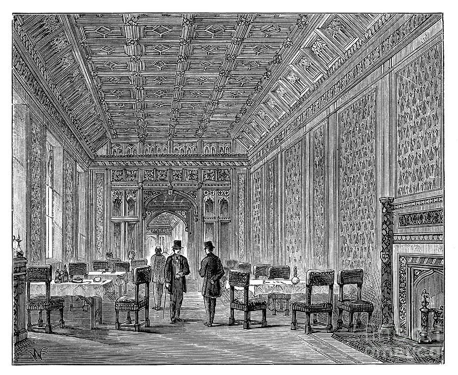 Refreshment Room, House Of Lords Drawing by Print Collector