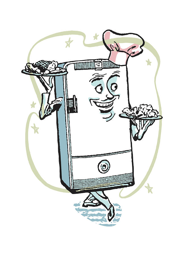 Science Fiction Drawing - Refrigerator Chef by CSA Images