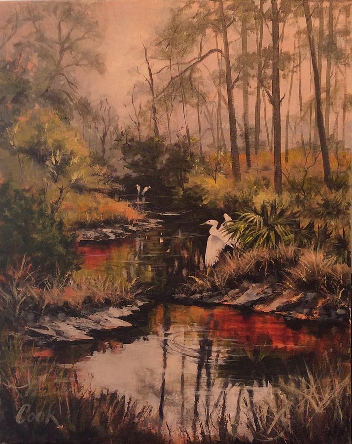 Refuge Tidal Creek Painting by Michael Cook