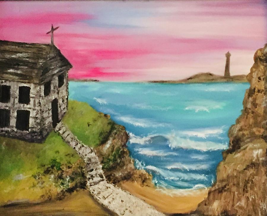 Old Church Painting - Refuge by Dayna Lopez Old Church Painting - Refuge by Dayna Lopez