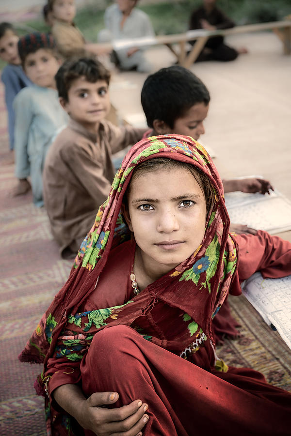 Afghani Photograph - Refugee Girl by Trevor Cole