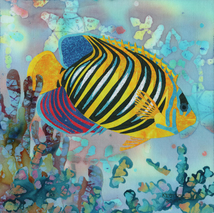 Regal Angel Fish Painting by Kestrel Michaud - Fine Art America