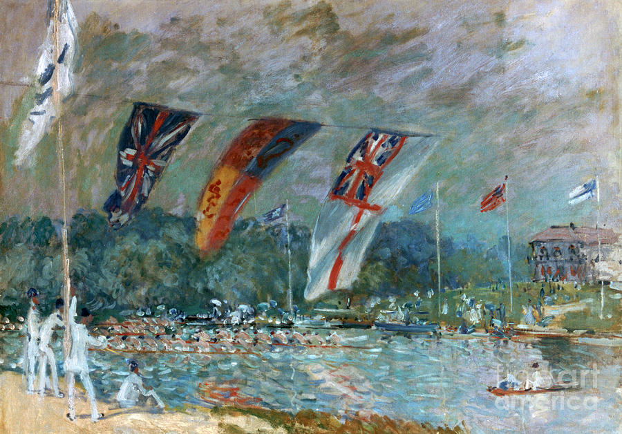 Regatta At Molesey, 1874. Artist Alfred Drawing by Print Collector