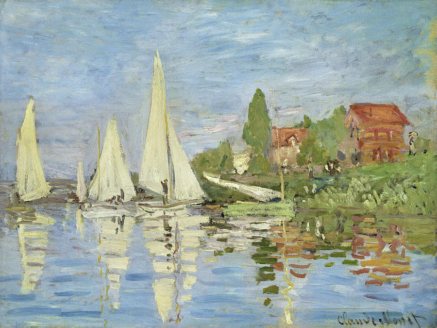 Regattas At Argenteuil Painting by Claude O. Monet Regattas At Argenteuil Painting by Claude O. Monet