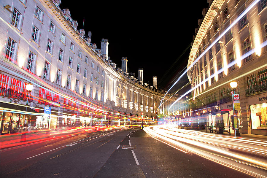 Regent Street Light Trails by Thank You For Choosing My Work.