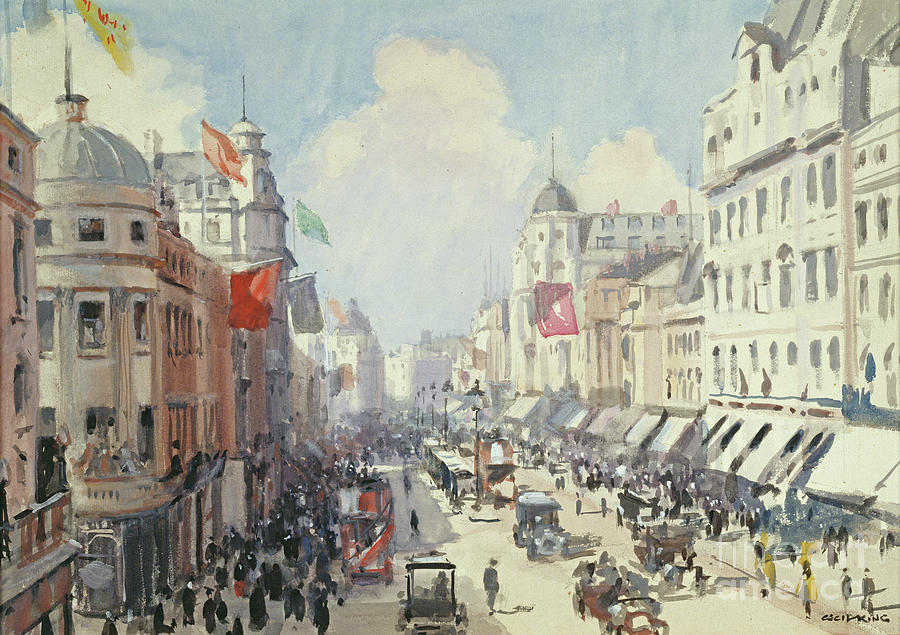 Regent Street, London Painting by Cecil King - Fine Art America