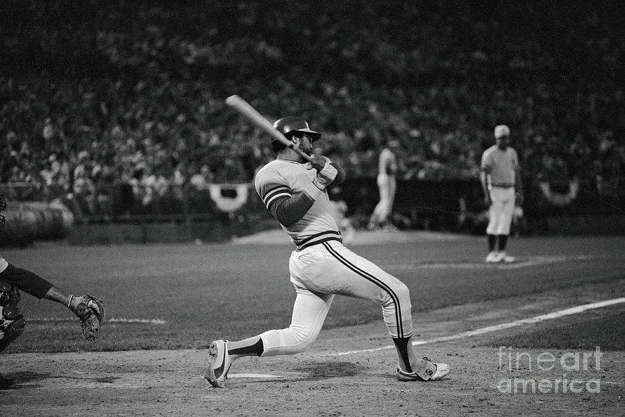 Reggie Jackson At Bat During Baseball Photograph by Bettmann