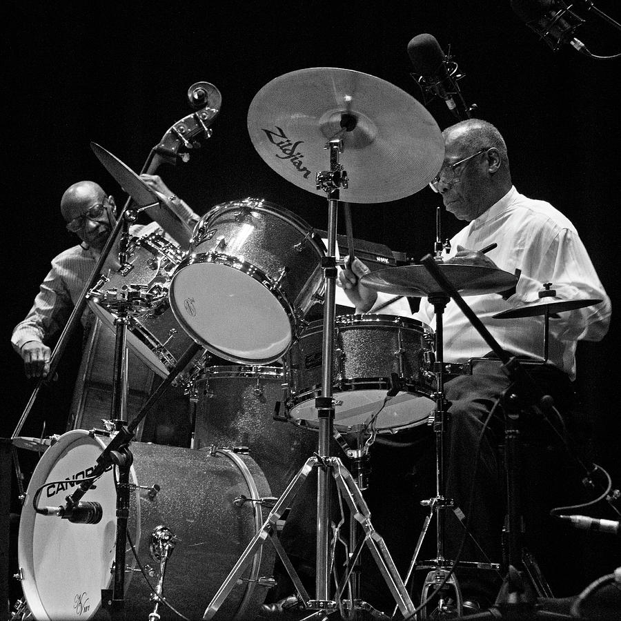 Reggie Workman and Andrew Cyrille 3 Photograph by Lee Santa