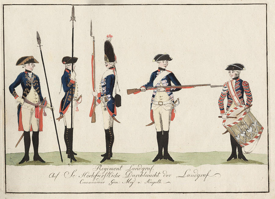 Regiment Landgraf Painting by J.H. Carl
