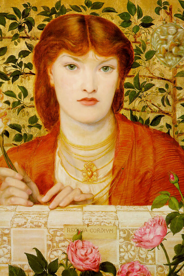 Regina Cordium; Queen of Hearts Painting by Gabriel Rossetti