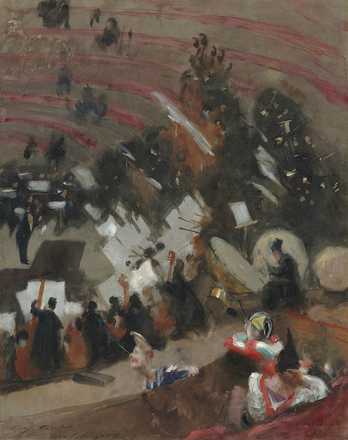 Rehearsal of the Pasdeloup Orchestra at the Cirque dHiver Painting by John Singer Sargent