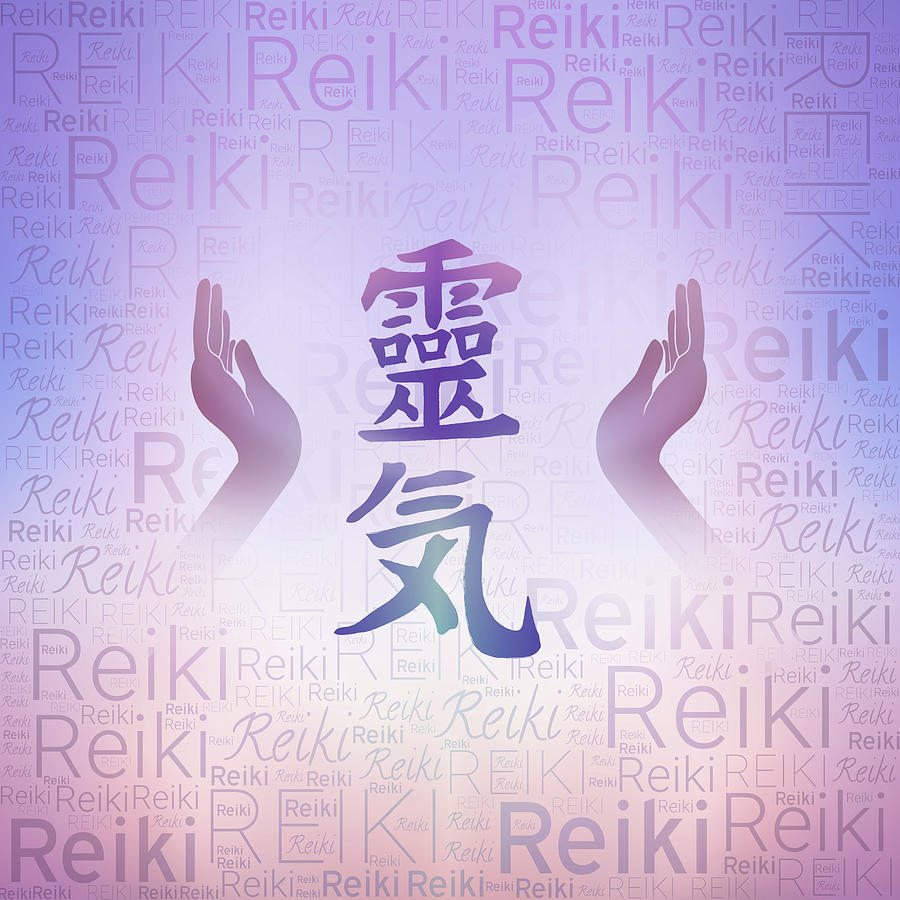 Reiki Symbols Gentle Purple Digital Art By Lioudmila Perry