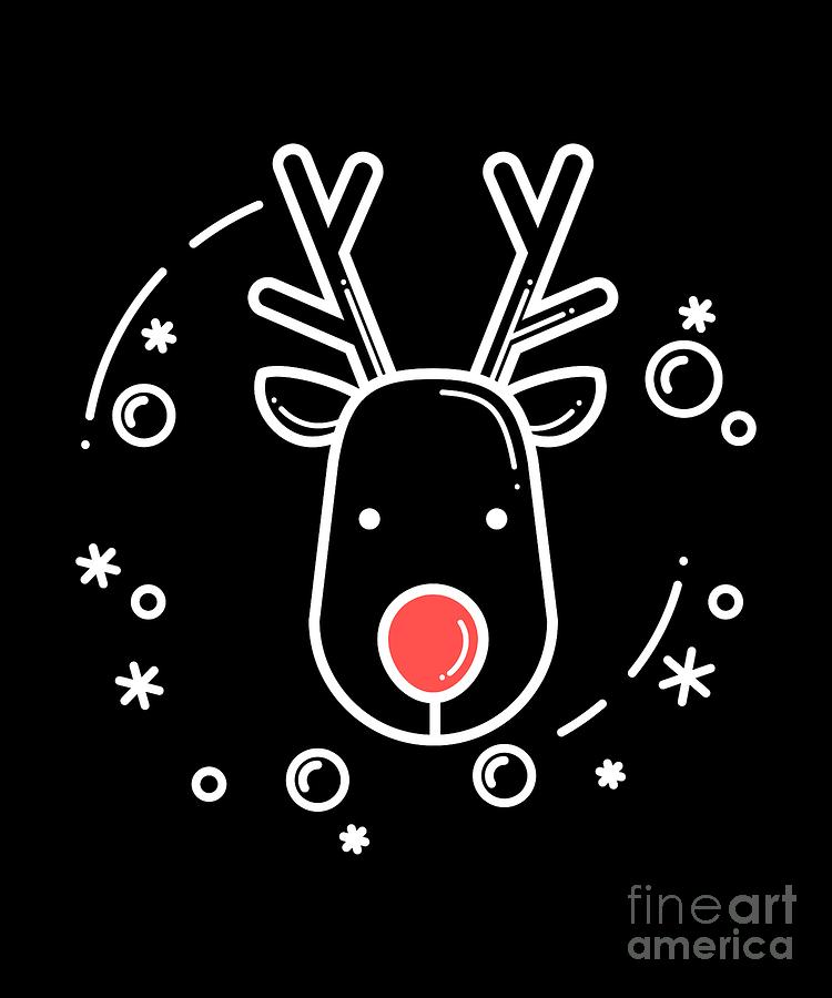 reindeer antlers and red nose