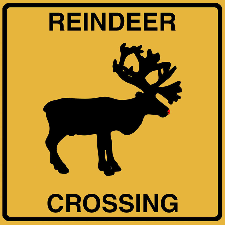 Reindeer Crossing Digital Art by Tina Lavoie - Fine Art America