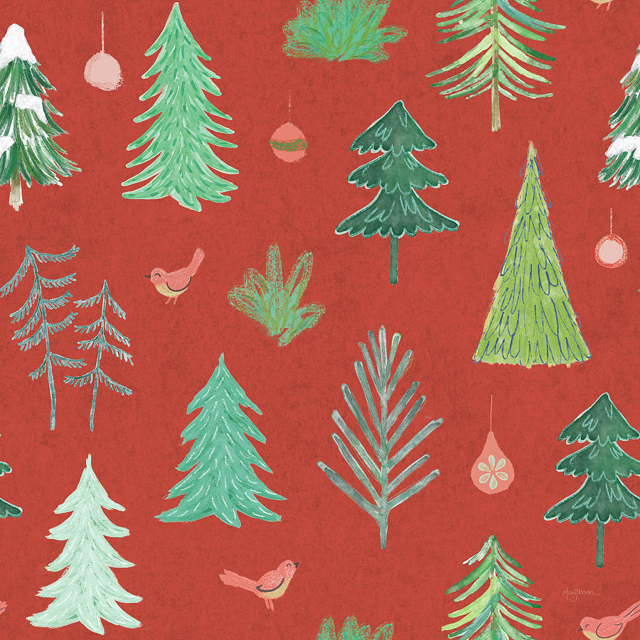 Christmas Drawing - Reindeer Jubilee Pattern Ivd by Mary Urban