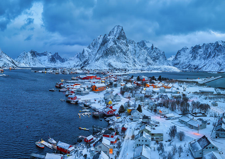 Reine In Blue Hours Photograph by Michael Zheng
