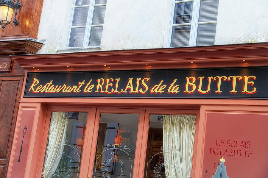 Paris Photograph - Relais De La Butte Restaurant by Cora Niele