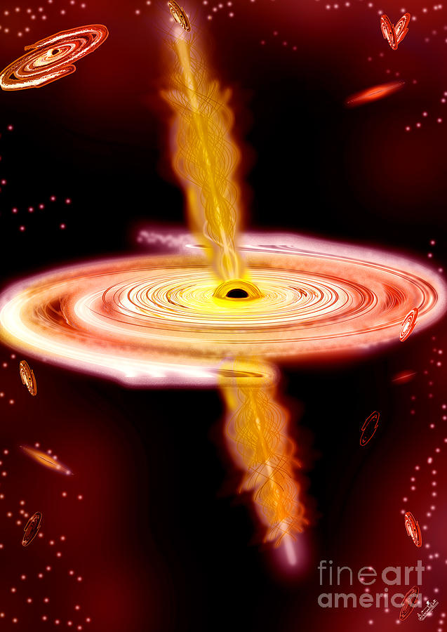 Relativistic Jet Of Supermassive Black Hole Digital Art