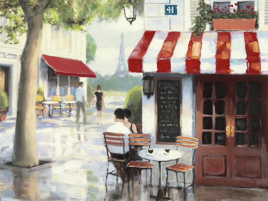 Relaxing At The Cafe II Crop Painting by James Wiens Relaxing At The Cafe II Crop Painting by James Wiens
